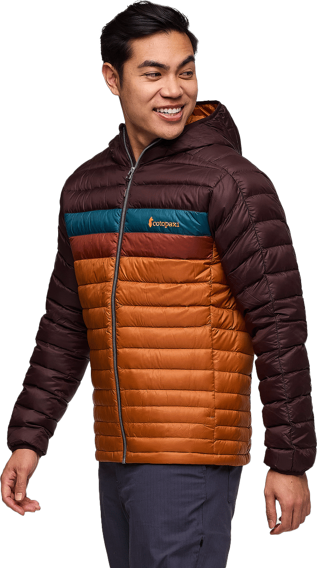 Cotopaxi Men's Fuego Down Hooded Jacket Coffee And Sienna Cotopaxi