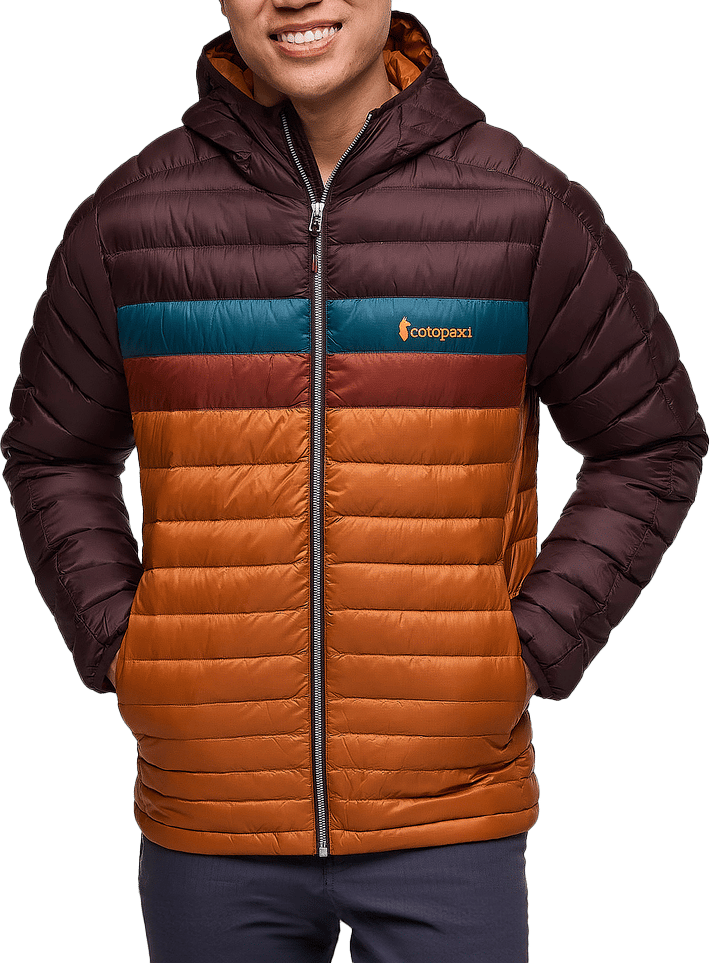 Cotopaxi Men's Fuego Down Hooded Jacket Coffee And Sienna