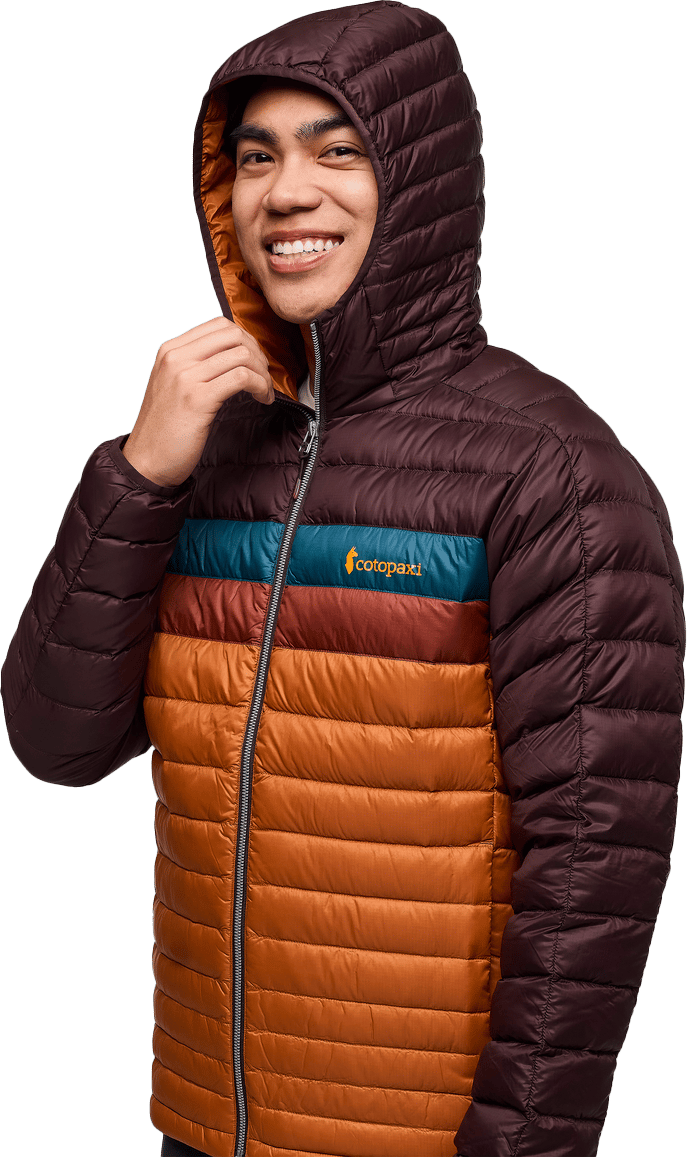 Cotopaxi Men's Fuego Down Hooded Jacket Coffee And Sienna Cotopaxi