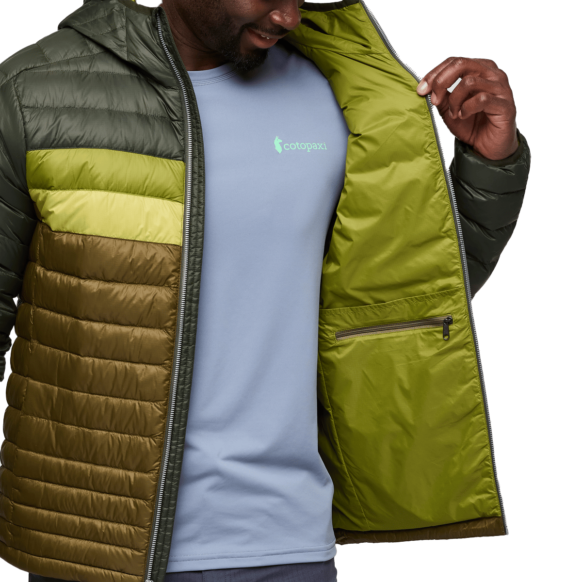 Cotopaxi Men's Fuego Down Hooded Jacket Woods And Live Oak