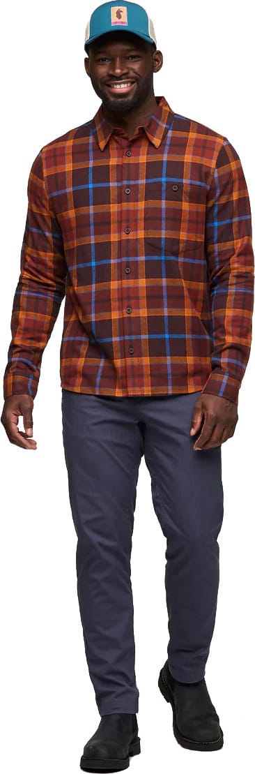 Cotopaxi Men's Quedo Flannel Shirt Coffee Plaid Cotopaxi