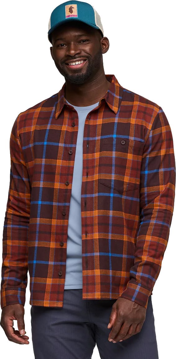 Cotopaxi Men's Quedo Flannel Shirt Coffee Plaid Cotopaxi