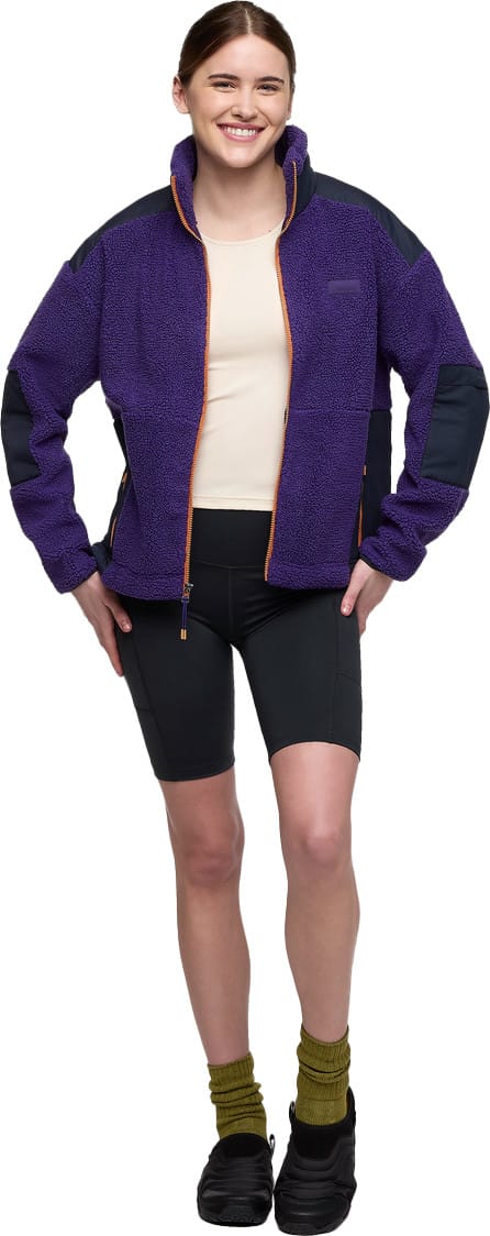 Cotopaxi Women's Bacano Fleece Jacket Black Violet And Carbon Cotopaxi