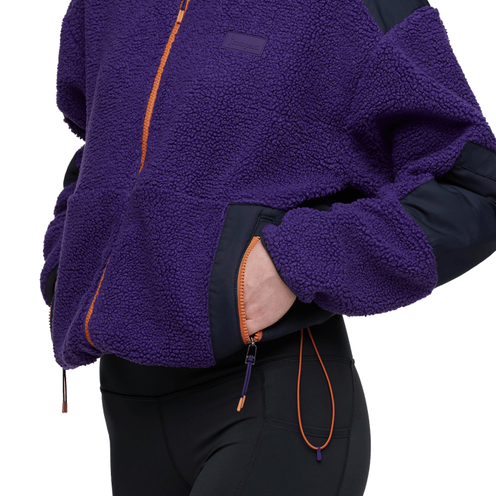 Cotopaxi Women's Bacano Fleece Jacket Black Violet And Carbon Cotopaxi