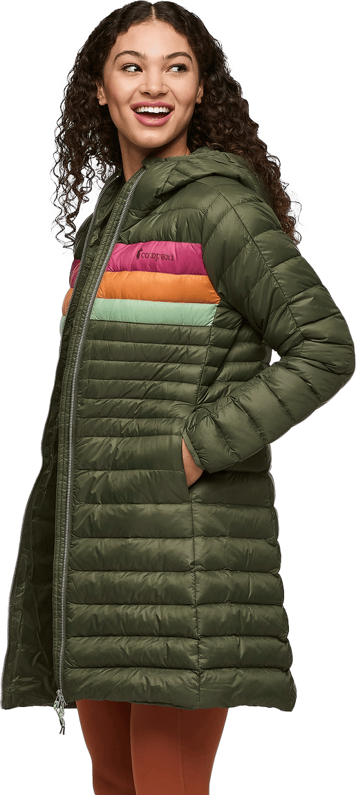 Cotopaxi Women's Fuego Down Parka Fatigue Stripes Cotopaxi