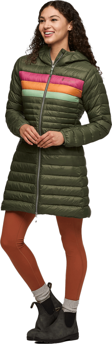 Cotopaxi Women's Fuego Down Parka Fatigue Stripes Cotopaxi