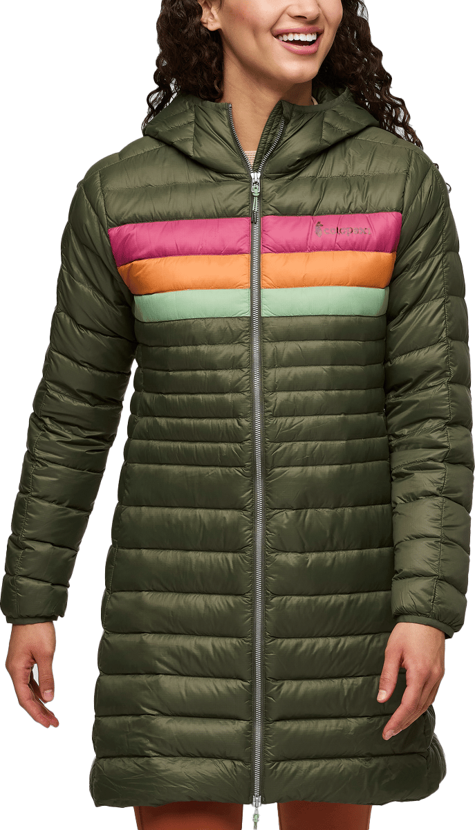 Cotopaxi Women's Fuego Down Parka Fatigue Stripes Cotopaxi