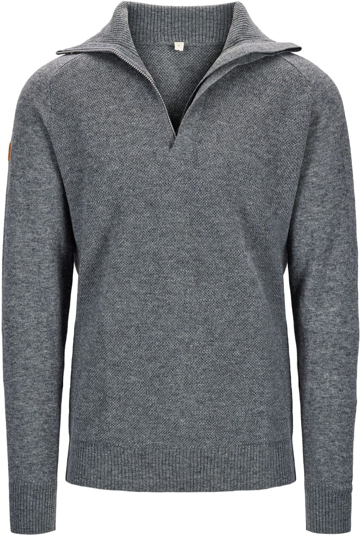 Tufte Wear M Robin Stitch Half-Zip Sweater Dark Grey Melange Tufte Wear