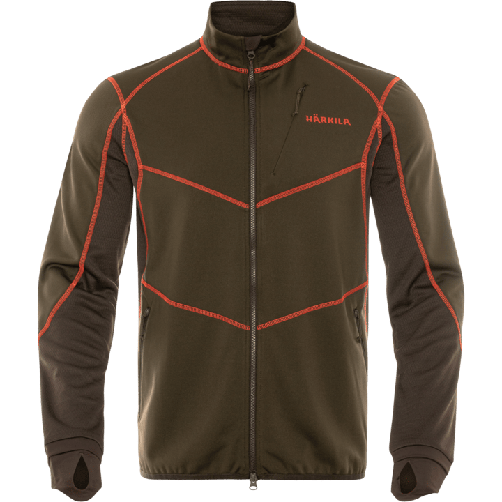 Härkila Men's Scandinavian Fleece Jacket Willow Green/Shadow Brown Härkila