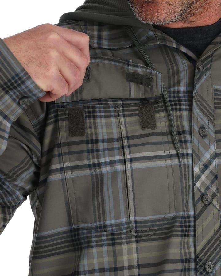 Simms Simms Coldweather Hoody Gunmetal Neo Plaid Simms