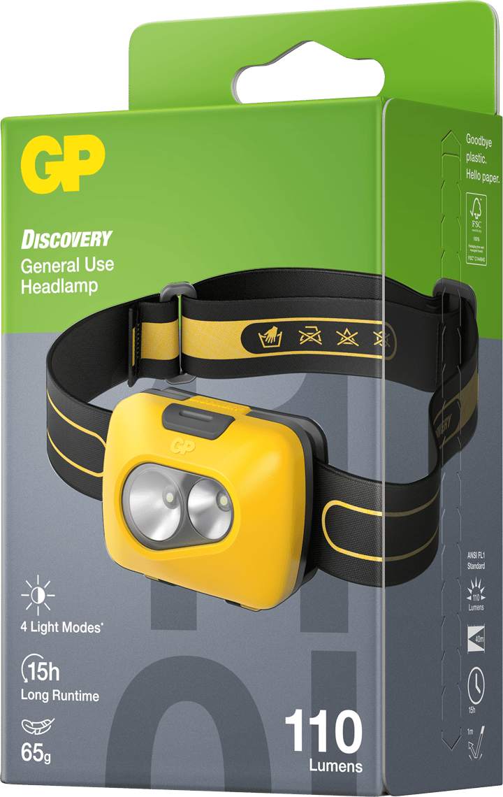 GP Batterier GP Discovery General Use Headlamp CH42 Yellow GP Batterier