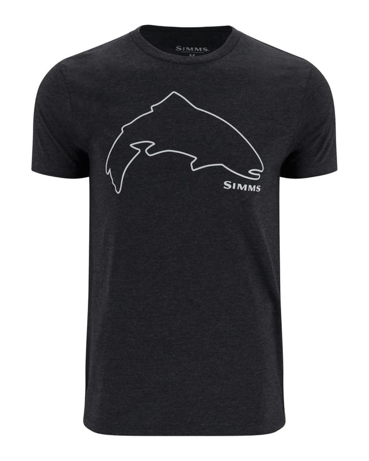 Simms Simms Trout Outline T-Shirt Dark Gunmetal Heather Simms