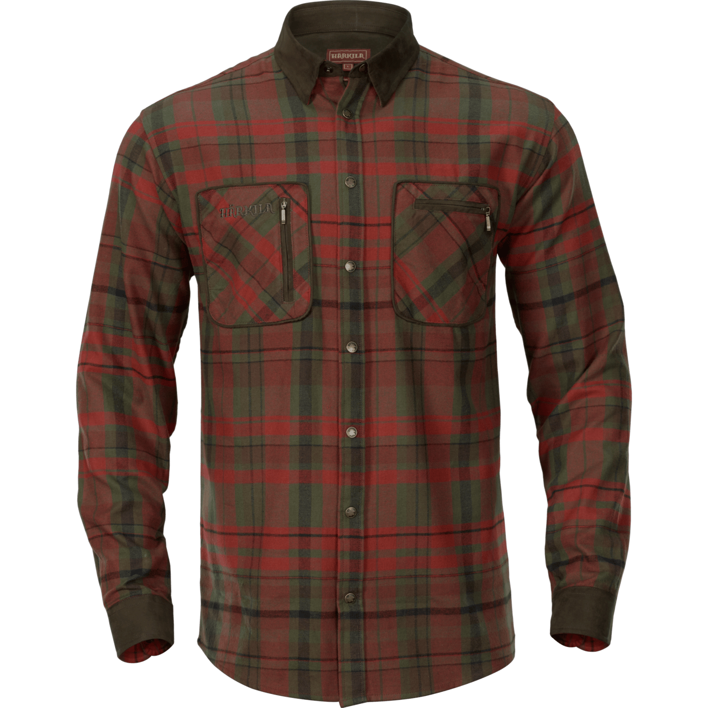 Härkila Men's Pajala Shirt Red Autumn Check