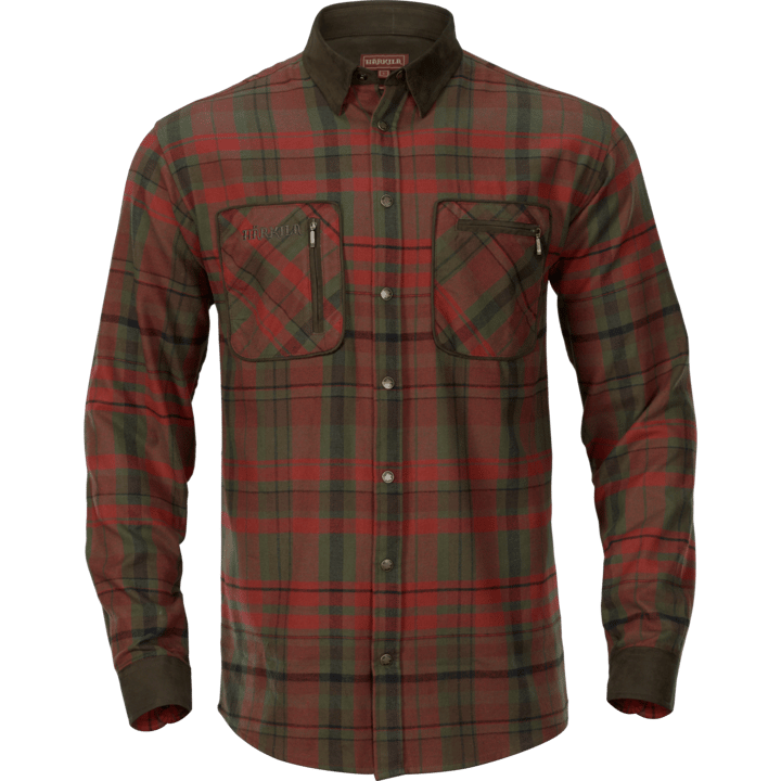 Härkila Men's Pajala Shirt Red Autumn Check Härkila