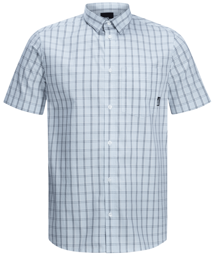 Jack Wolfskin Men's Hot Springs Shirt Soft Blue Check Jack Wolfskin