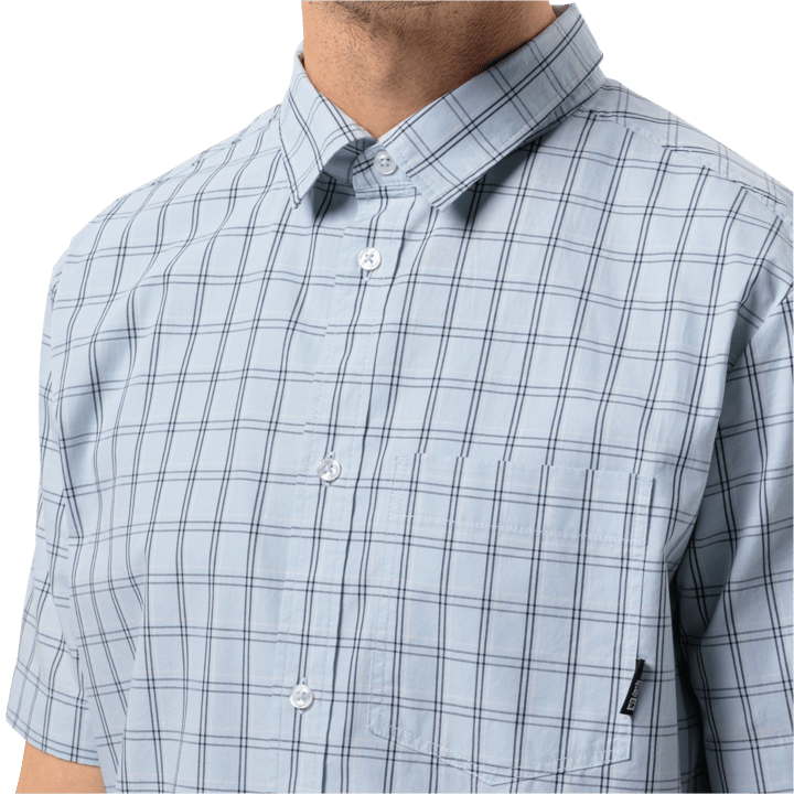 Jack Wolfskin Men's Hot Springs Shirt Soft Blue Check Jack Wolfskin