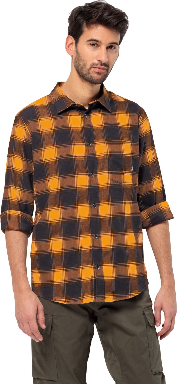 Jack Wolfskin Men's Wanderweg Shirt Mustard Jack Wolfskin