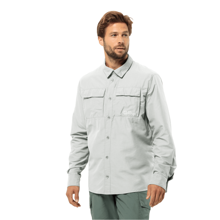 Jack Wolfskin Men's Barrier Long Sleeve Shirt Cool Grey Jack Wolfskin