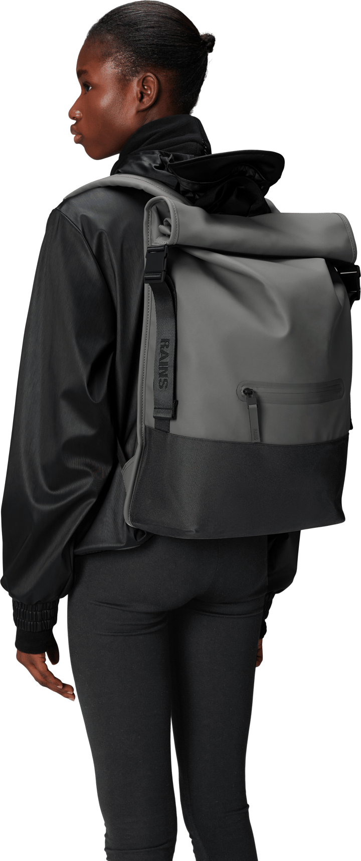 Rains Trail Rolltop Backpack Grey Rains