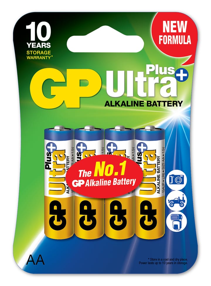 GP Batterier Alkaliska Batterier Aa / Lr6 4-Pack Nocolour GP Batterier