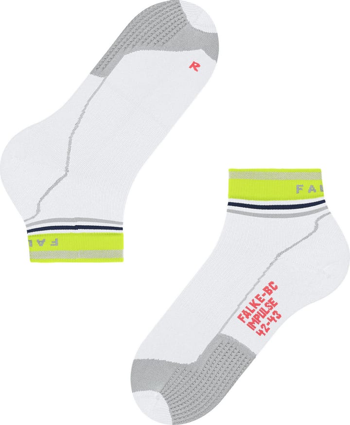 Falke BC Impulse Reflect Short Unisex Biking Socks White Falke