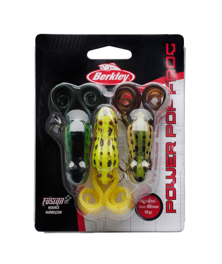 Berkley Berkley Power Pop Frog 3-Pack Flytende Popper Frosk Med Powerbait Ben Berkley