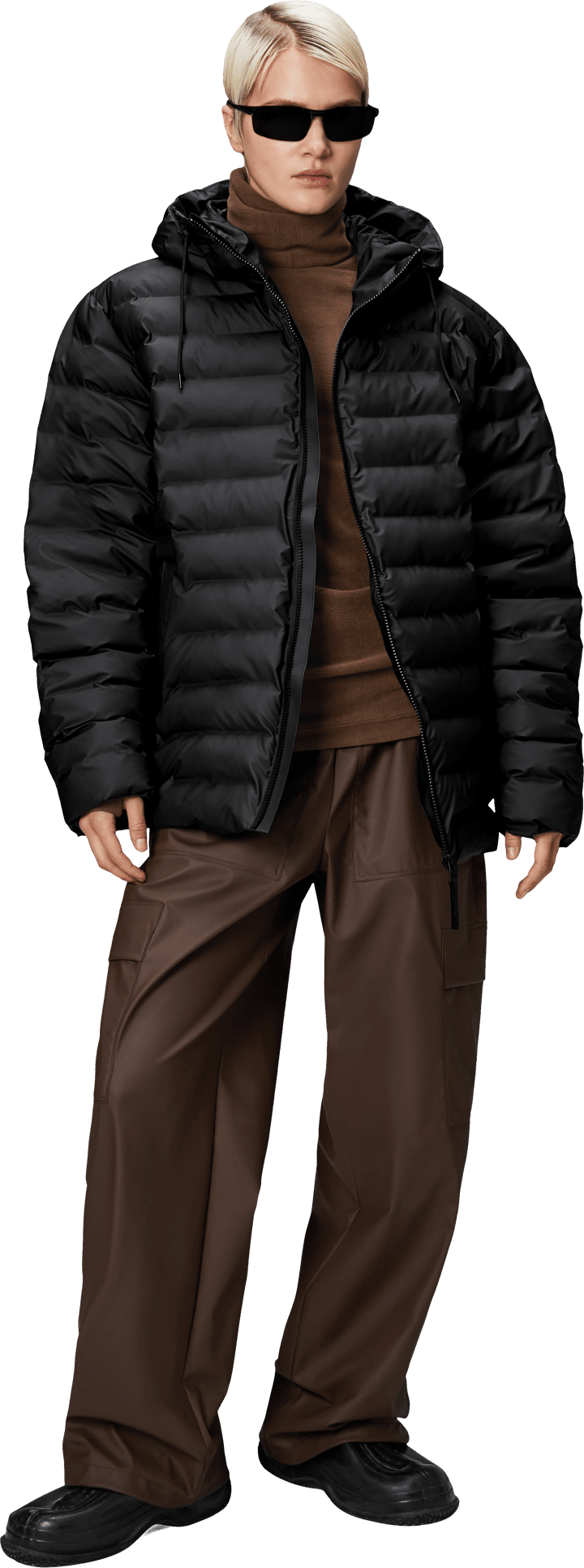 Rains Unisex Lohja Puffer Jacket W3T2 Black Rains