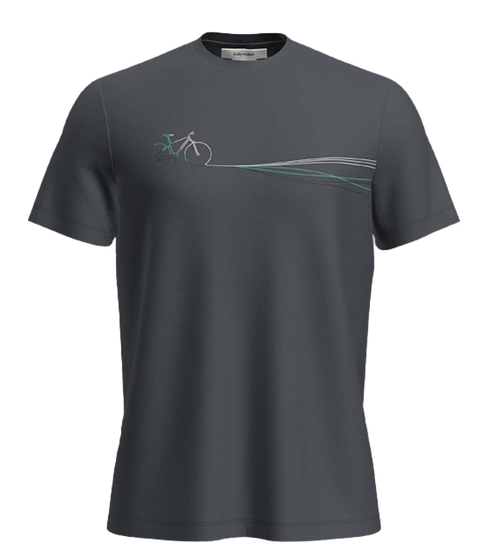 Icebreaker Men’s Merino 150 Tech Lite III Short Sleeve Tee Cadence Paths Graphite