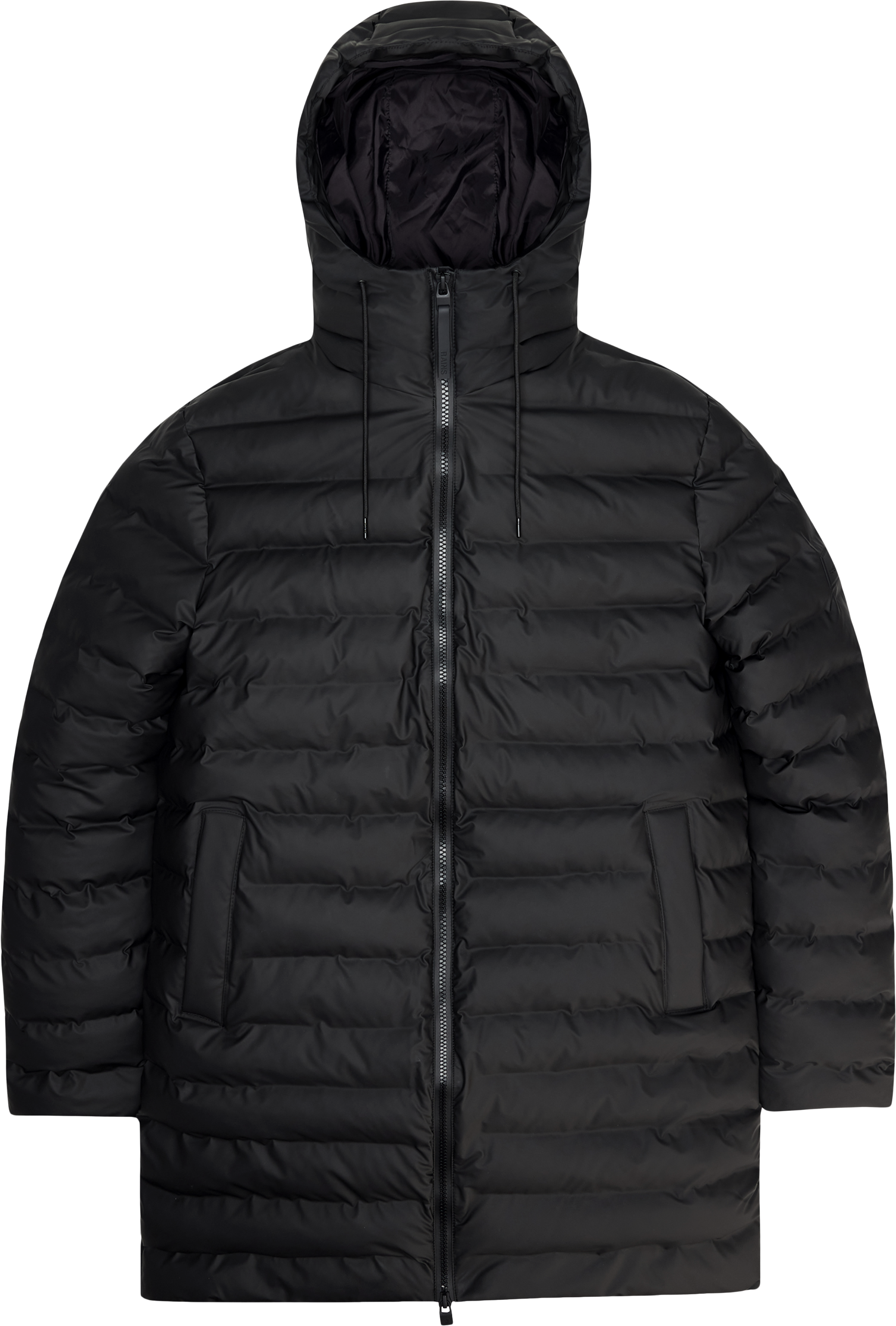 Rains Unisex Lohja Long Puffer Jacket W3T3 Black