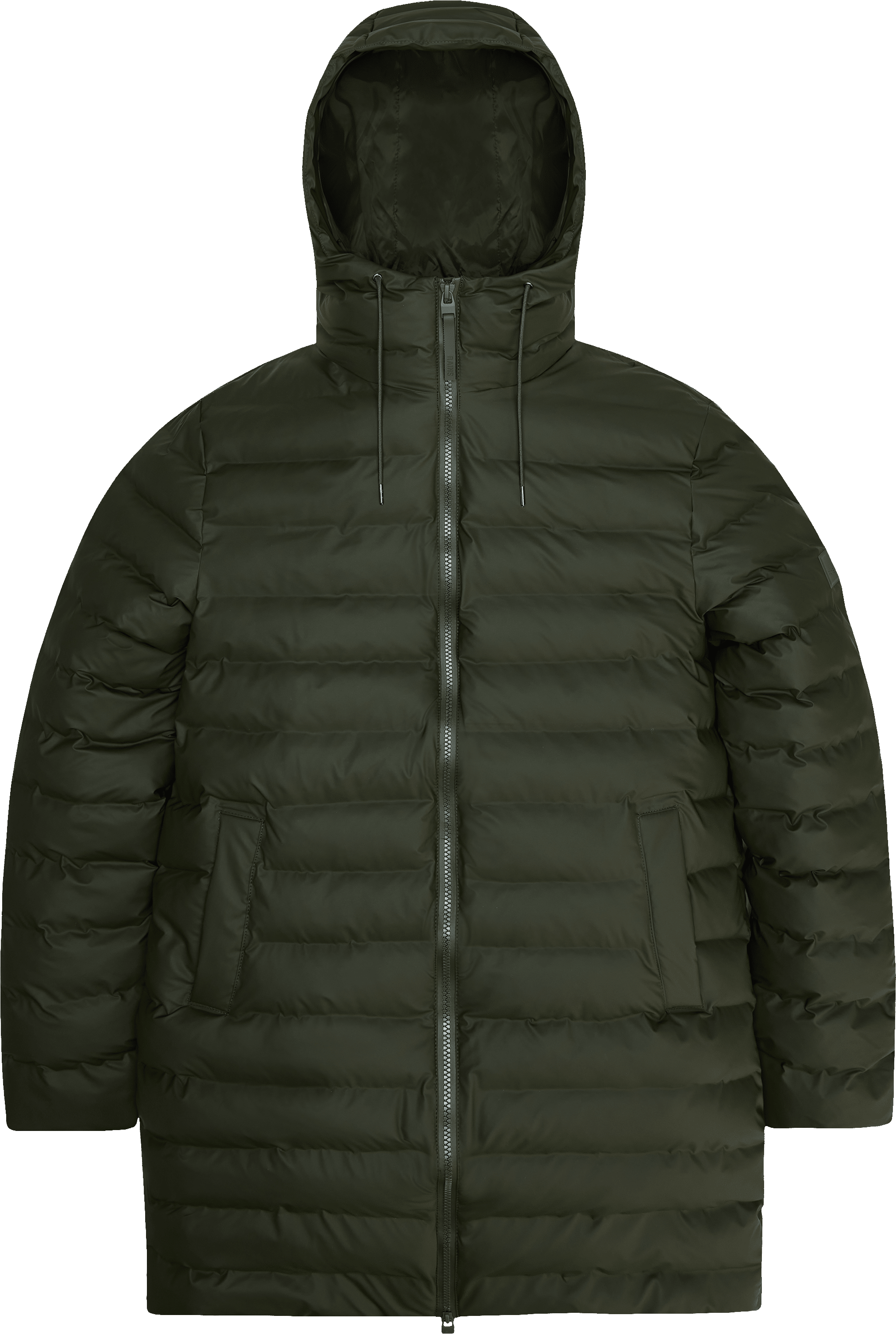 Rains Unisex Lohja Long Puffer Jacket W3T3 Green