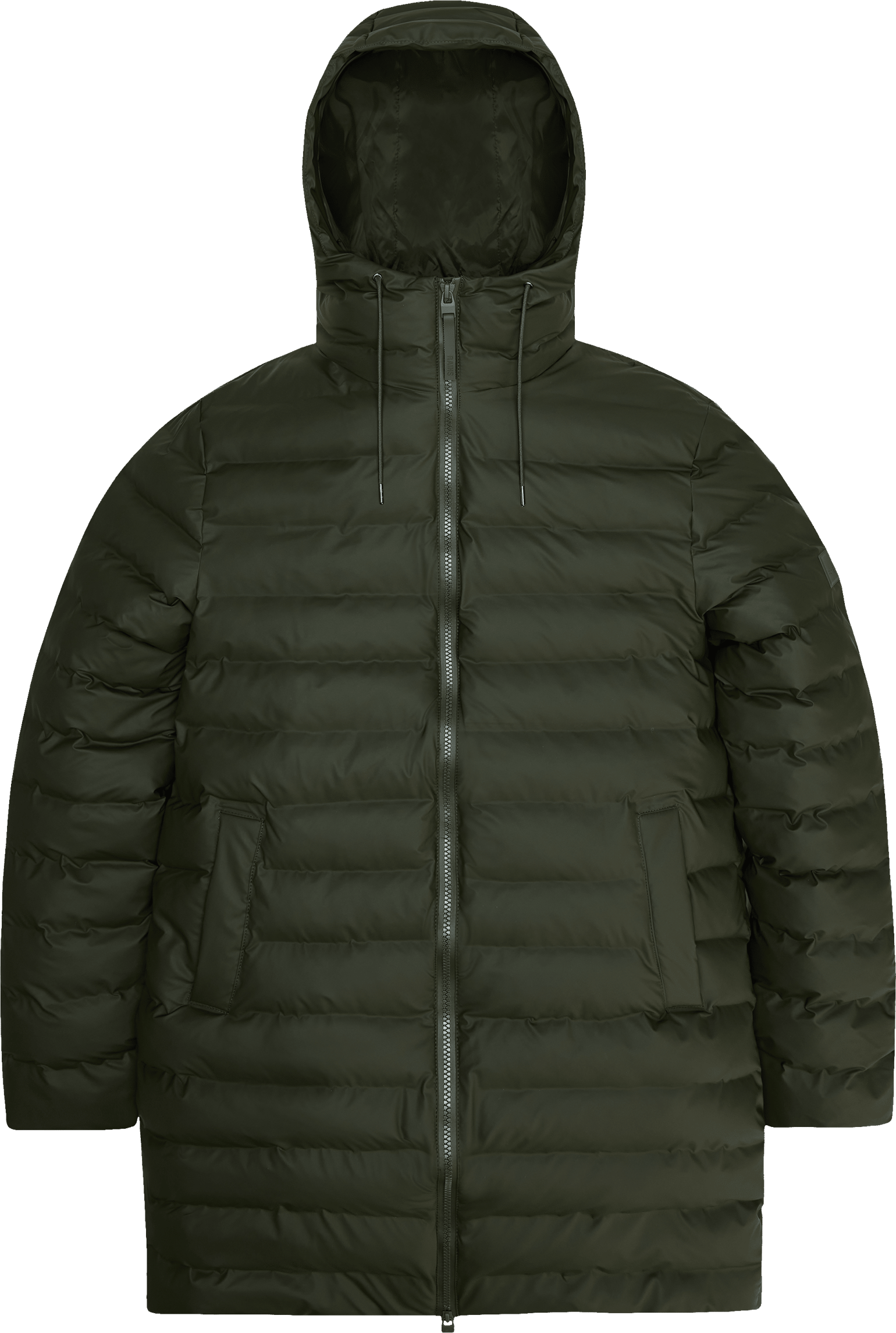 Rains Unisex Lohja Long Puffer Jacket W3T3 Green