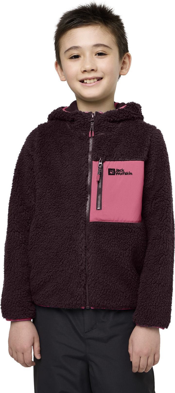 Jack Wolfskin Kids' Ice Curl Hood Jacket Boysenberry/Pink Jack Wolfskin