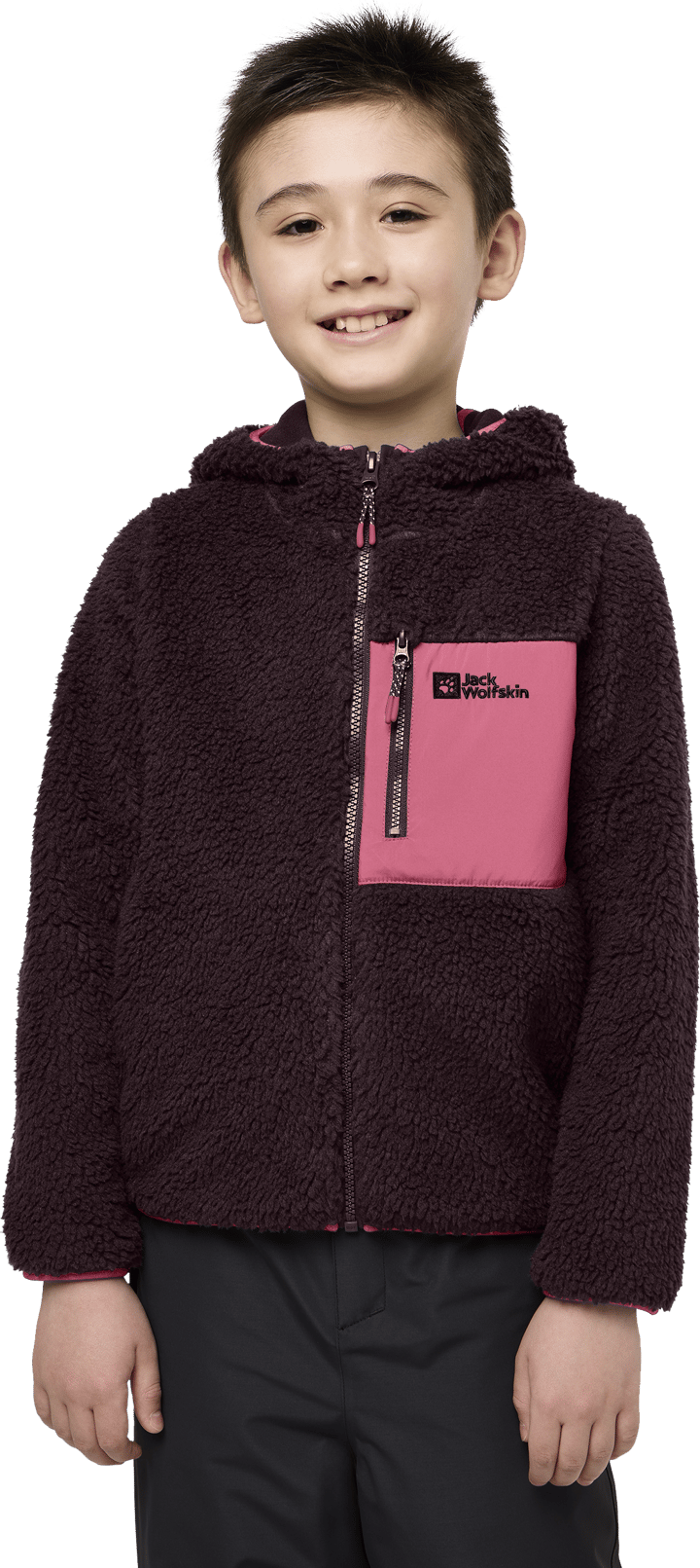 Jack Wolfskin Kids' Ice Curl Hood Jacket Boysenberry/Pink Jack Wolfskin