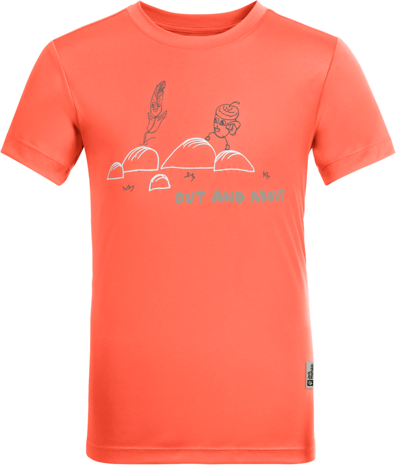 Jack Wolfskin Kids’ Out And About Tee Digital Orange