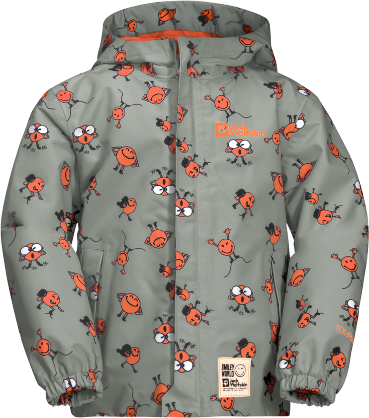 Jack Wolfskin Kids’ Smileyworld 2-Layer All Over Print Jacket Icon Mint Leaf