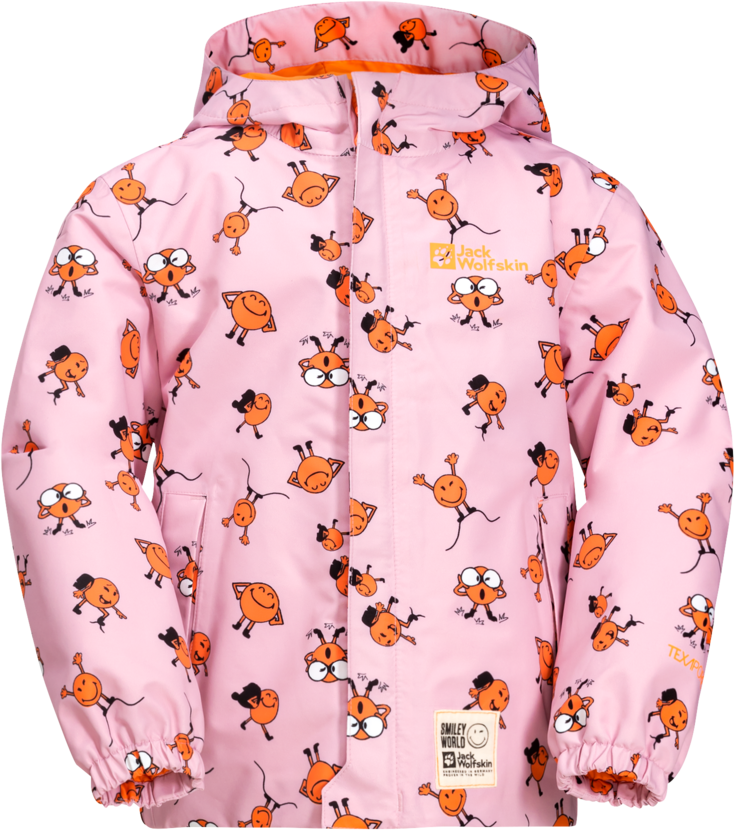 Jack Wolfskin Kids’ Smileyworld 2-Layer All Over Print Jacket Icon Water Lily