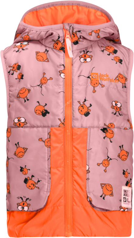 Jack Wolfskin Kids’ Smileyworld All Over Print Vest Icon Water Lily