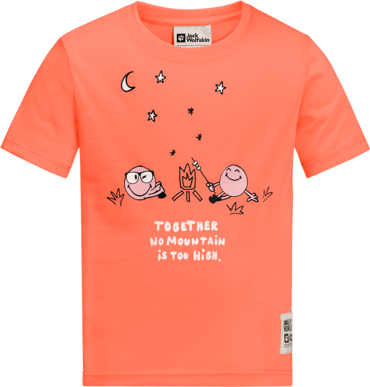 Jack Wolfskin Kids’ Smileyworld Camp Tee Digital Orange