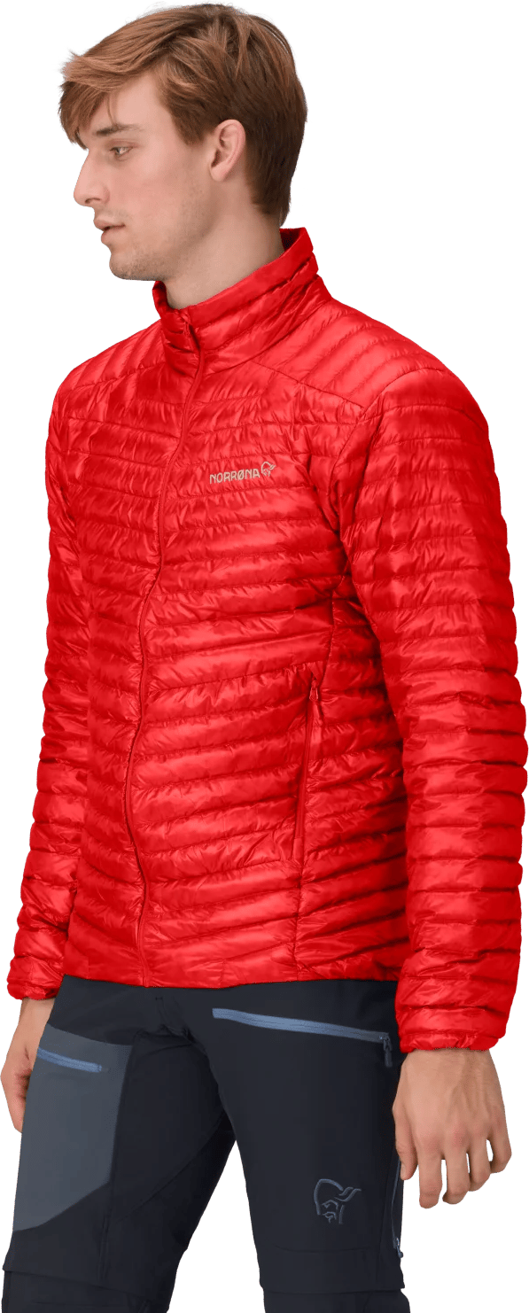 Norrøna Men's Trollveggen Superlight Down Jacket Arednalin Red Norrøna