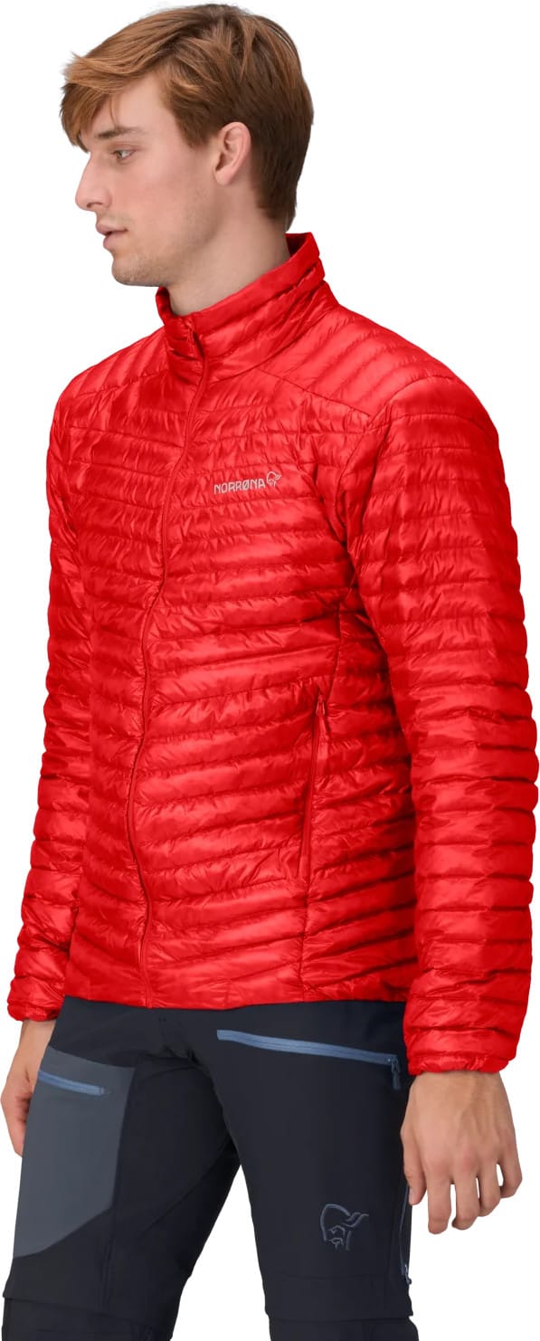 Norrøna Men's Trollveggen Superlight Down Jacket Arednalin Red Norrøna