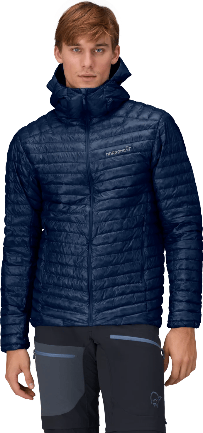 Norrøna Men's Trollveggen Superlight Down Hood Indigo Night Blue Norrøna