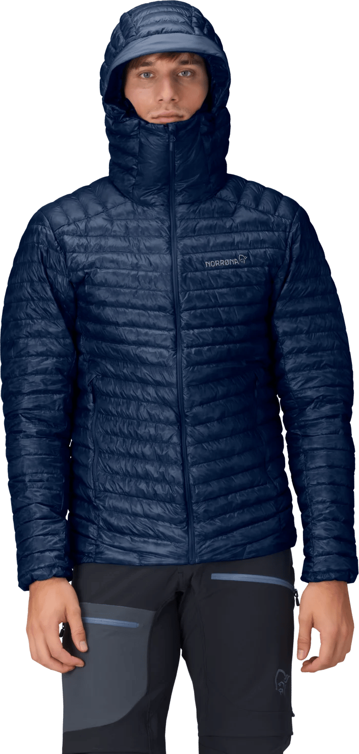 Norrøna Men's Trollveggen Superlight Down Hood Indigo Night Blue Norrøna