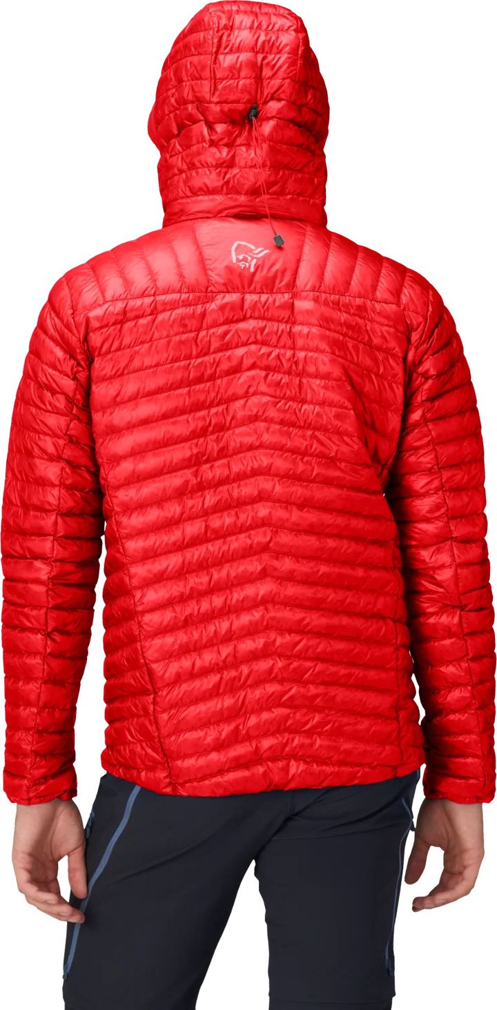 Norrøna Men's Trollveggen Superlight Down Hood Arednalin Red Norrøna