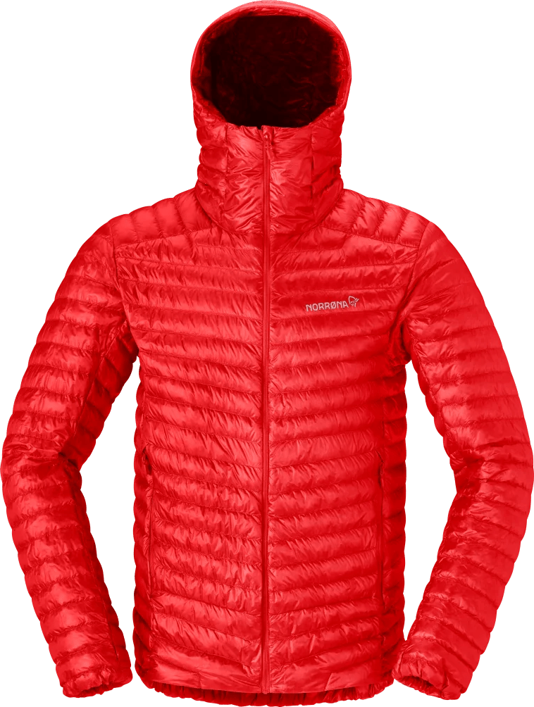 Norrøna Men's Trollveggen Superlight Down Hood Arednalin Red