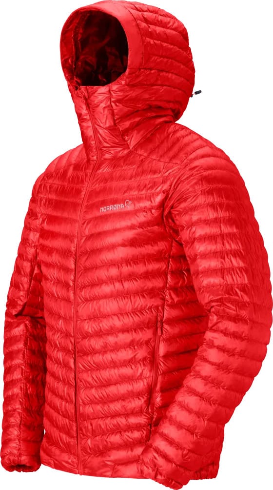 Norrøna Men's Trollveggen Superlight Down Hood Arednalin Red Norrøna