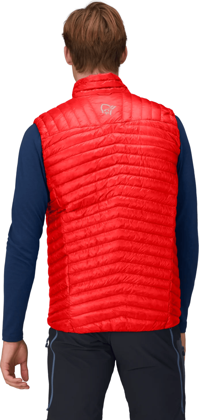 Norrøna Men's Trollveggen Superlight Down Vest Arednalin Red Norrøna