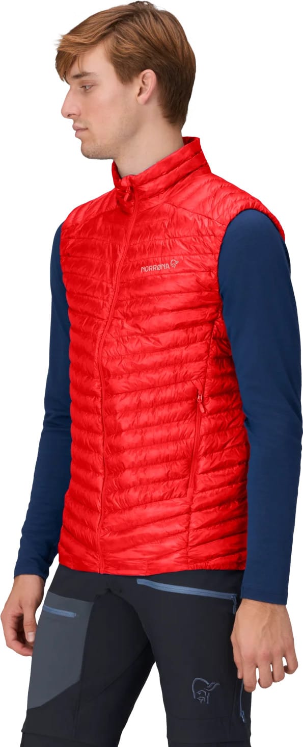 Norrøna Men's Trollveggen Superlight Down Vest Arednalin Red Norrøna