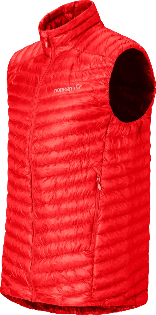 Norrøna Men's Trollveggen Superlight Down Vest Arednalin Red Norrøna