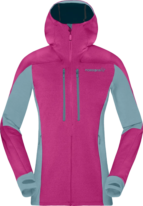 Norrøna Women's Trollveggen Powerstretch Pro Zip Hood Festival Fuchsia