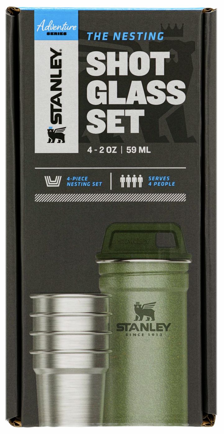 Stanley Adventure Shot Glass Set Hammertone Green Stanley